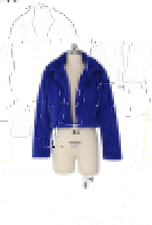 Royal Blue Faux Fur Jacket