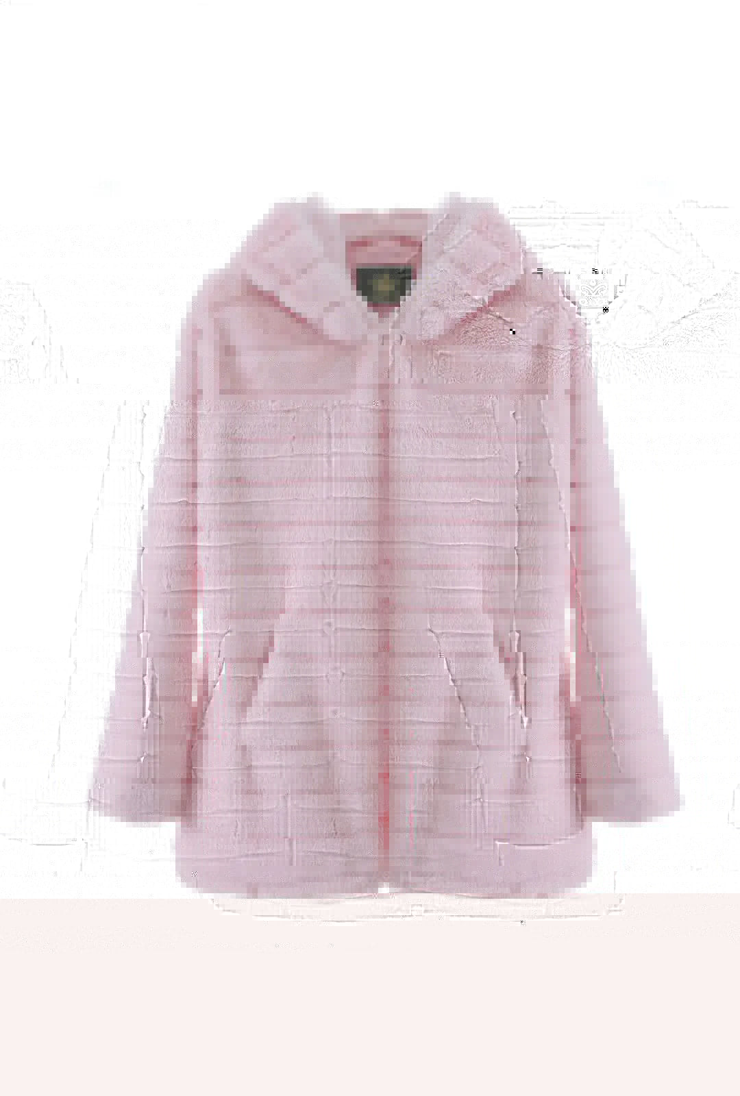 Pink Long Fluffy Coat