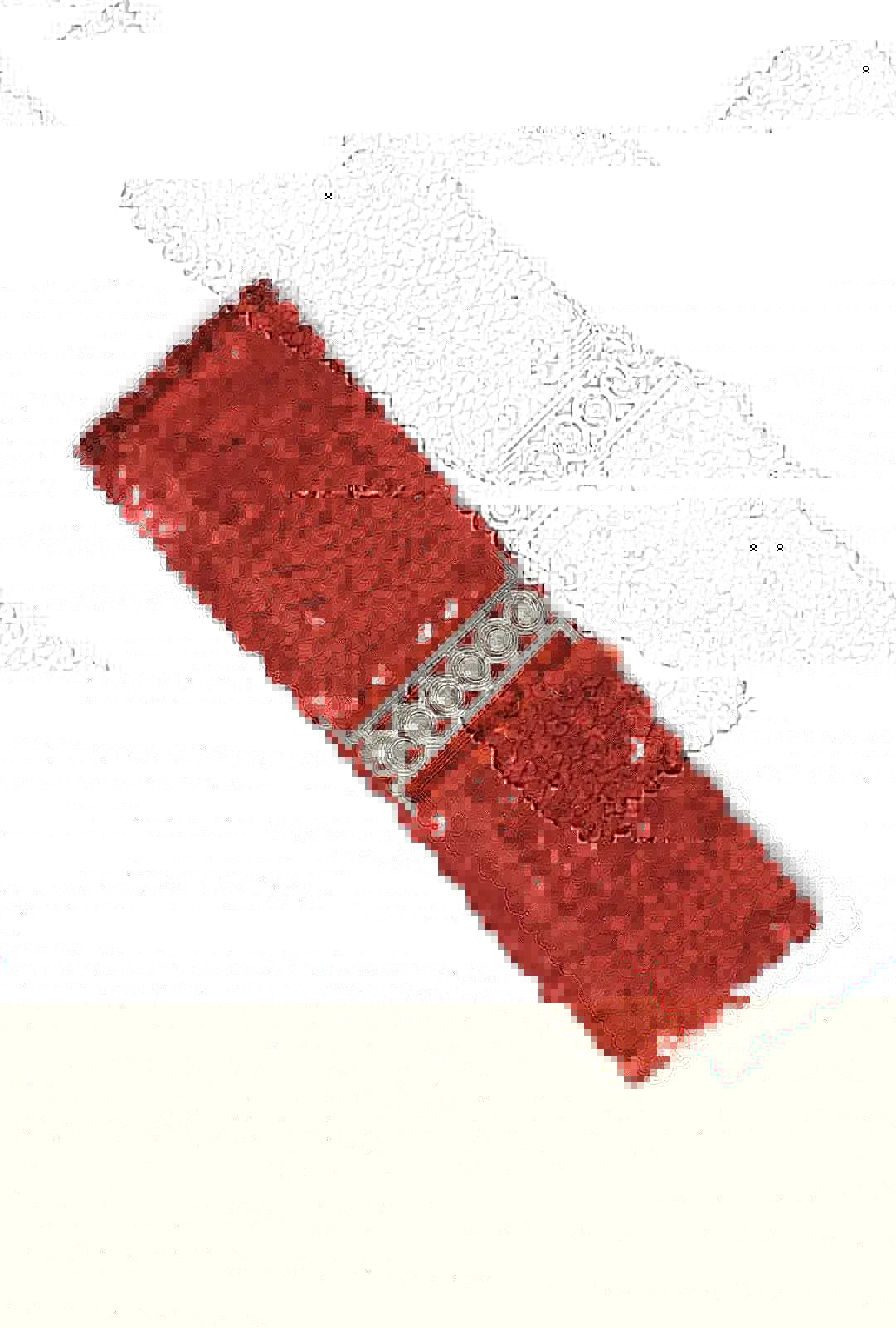 Red Sequin Stretch Disco Belt