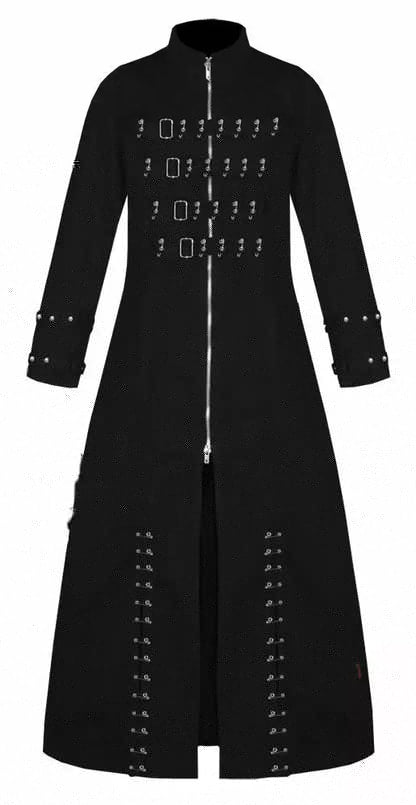 Long Goth Coat with Buckles