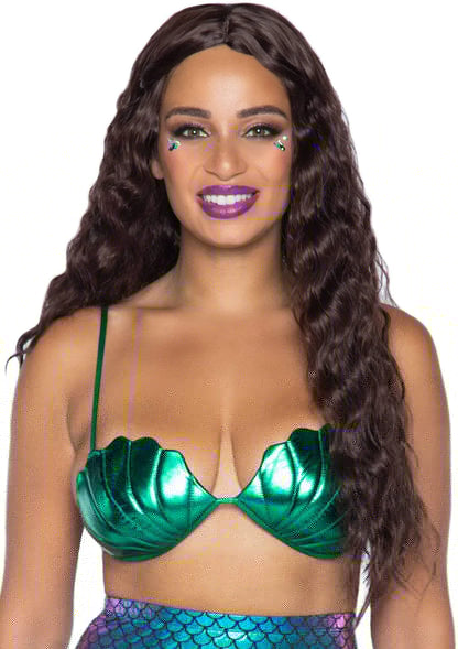 Green Shell Bra Top